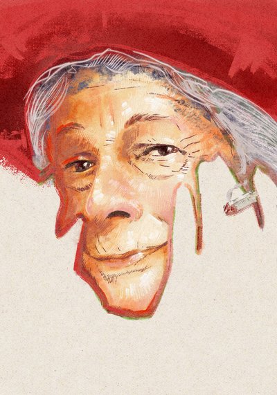 Ritratto della poetessa Wislawa Szymborska, 2023 da Alessandro Lonati