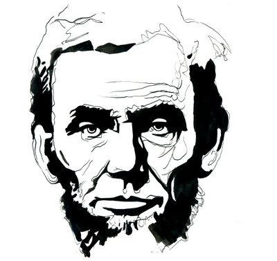 Ritratto di Abraham Lincoln (1809-1865) Presidente degli Stati Uniti da Alessandro Lonati