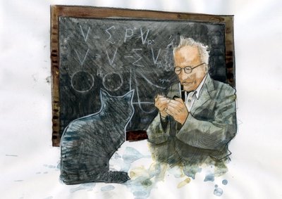 Ritratto di Erwin Schrödinger (1887-1961) da Alessandro Lonati