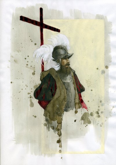 Ritratto di Hernán Cortés da Alessandro Lonati