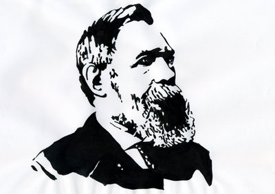 Ritratto di Friedrich Engels (1820-1895), teorico e politico socialista tedesco da Alessandro Lonati