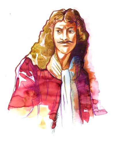 Ritratto di Jean Baptiste Poquelin, detto Molière (1622-1673) da Alessandro Lonati