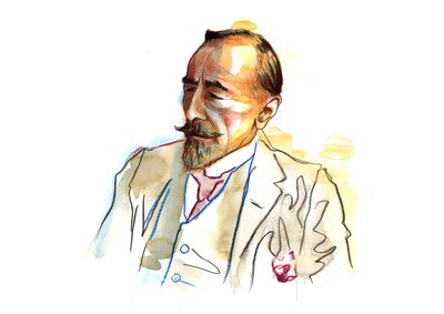 Ritratto di Joseph Conrad (1857-1924), scrittore britannico intorno al 1920-1923 da Alessandro Lonati
