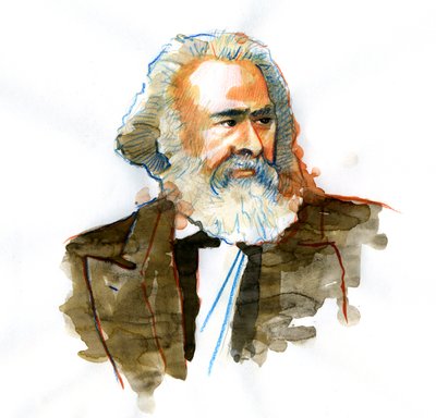 Ritratto di Karl Marx da Alessandro Lonati