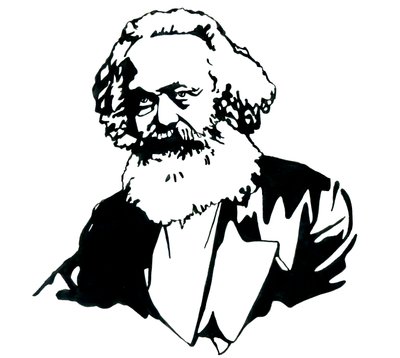 Ritratto di Karl Marx da Alessandro Lonati