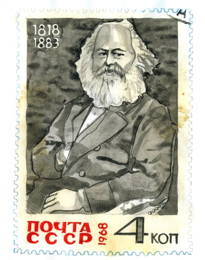 Ritratto di Karl Marx, filosofo e teorico politico da Alessandro Lonati