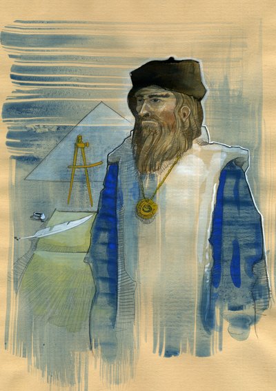 Ritratto di Michel de Notre Dame (Nostradamus) da Alessandro Lonati