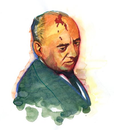 Ritratto di Mikhail Gorbachev (nato nel 1931) politico russo da Alessandro Lonati