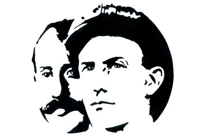 Ritratto di Orville e Wilbur Wright da Alessandro Lonati