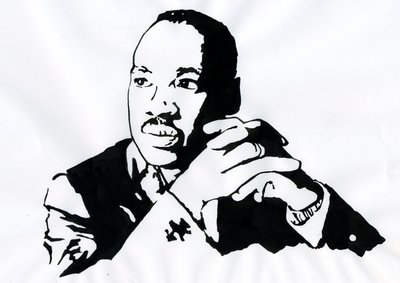 Ritratto del pastore Martin Luther King Illustrazione da Alessandro Lonati