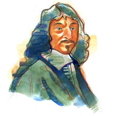 Ritratto di Rene Descartes (1596-1650) da Alessandro Lonati