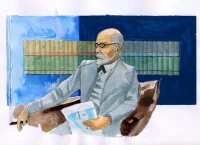Ritratto di Sigmund Freud (1856-1939) (Illustrazione di Alessandro Lonati) da Alessandro Lonati