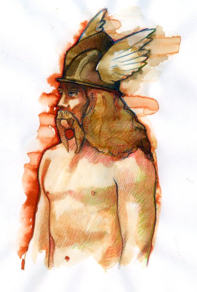 Ritratto di Vercingetorige (72-46 a.C.), capo arverno federatore dei popoli gallici da Alessandro Lonati