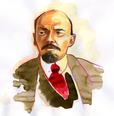 Ritratto di Vladimir Lenin (1870-1924), politico e rivoluzionario russo da Alessandro Lonati
