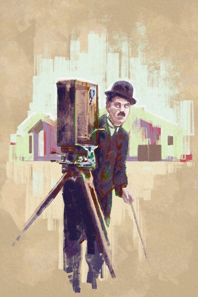 Ritratto di Charlie Chaplin da Alessandro Lonati