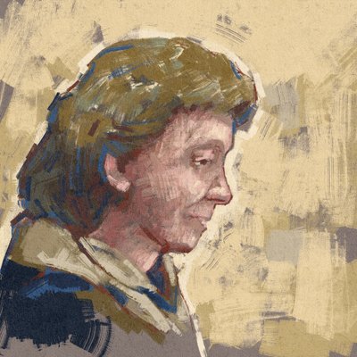 Ritratto della scienziata Dorothy Mary Crowfoot Hodgkin (illustrazione) da Alessandro Lonati