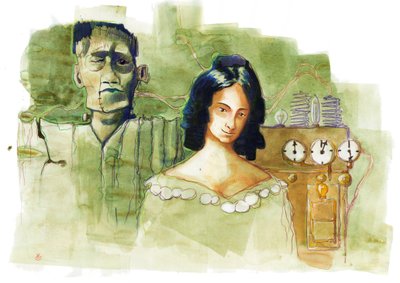 Ritratto della scrittrice inglese Mary Shelley (1797-1851) autrice di 
