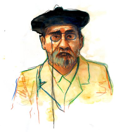 Ritratto di Emile Zola da Alessandro Lonati