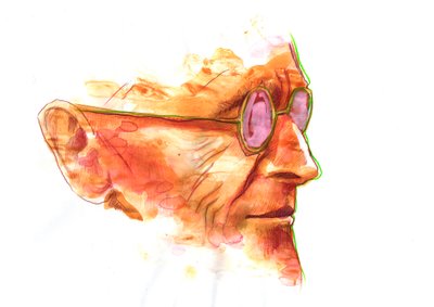 Ritratto dello scrittore Hermann Hesse da Alessandro Lonati