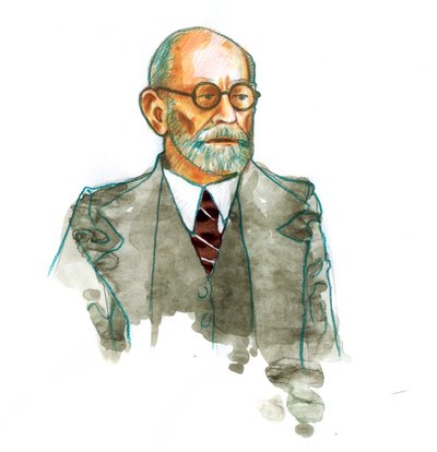 Ritratto del neurologo e psichiatra Sigmund Freud (1856-1939) da Alessandro Lonati