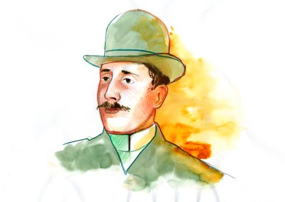 Ritratto del poeta Guillaume Apollinaire (1880-1918) da Alessandro Lonati