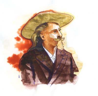 William Frederick Cody - Conosciuto come Buffalo Bill - Ritratto di Buffalo Bill (1846-1917), colonnello William Cody da Alessandro Lonati
