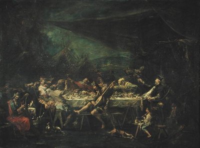 Banchetto di nozze boemo, c.1730-35 da Alessandro Magnasco