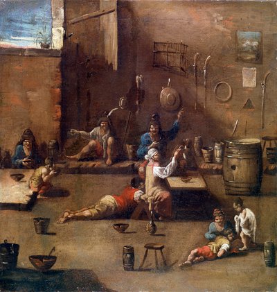 Addestramento dei cani, c1690-1745 da Alessandro Magnasco