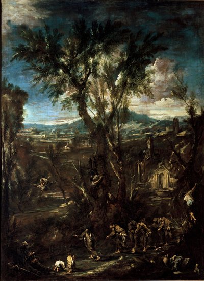 Paesaggio fantastico con monaci da Alessandro Magnasco