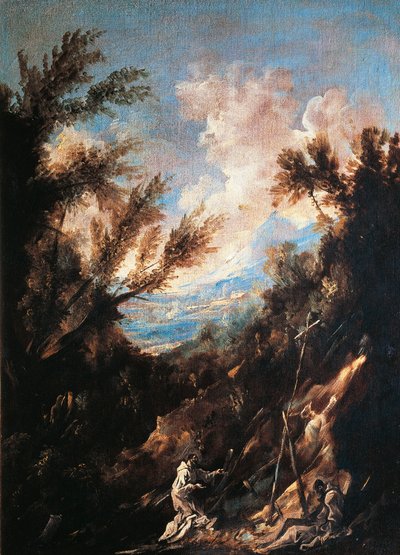 Frati nel bosco, di Alessandro Magnasco, detto Lissandrino da Alessandro Magnasco