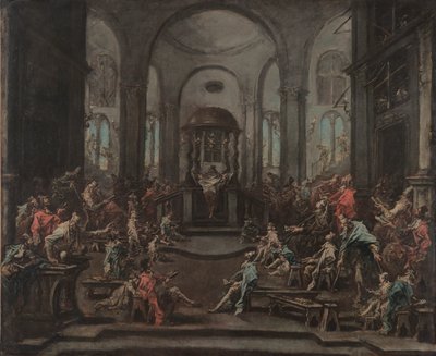 Interno di una sinagoga da Alessandro Magnasco