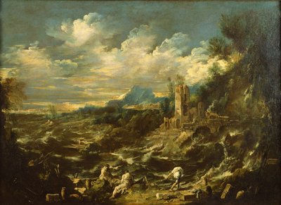 Paesaggio con Mare in Tempesta, ca 1720 da Alessandro Magnasco