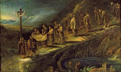 La Processione della Sacra Sindone da Alessandro Magnasco