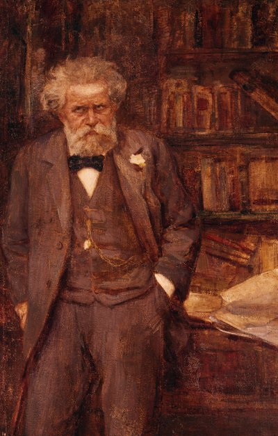Ritratto del poeta italiano Giosuè Carducci da Alessandro Milesi