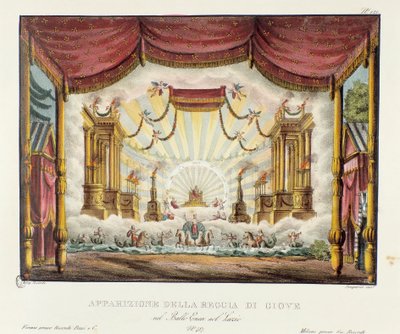 Apparizione del regno di Giove. Scenografia per la rappresentazione dell