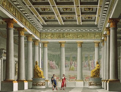 La sala delle udienze nel palazzo di Egisto, design per il balletto 