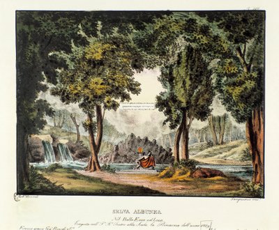 La foresta della Sibilla Albunea, scenografia per l