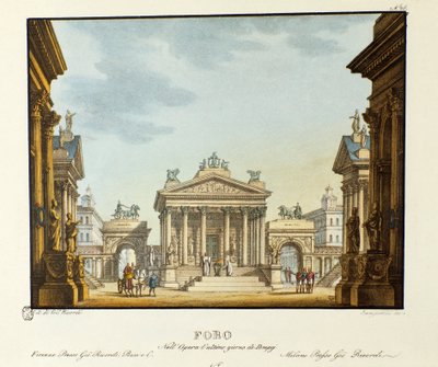 Vista del Foro Scenografia per la rappresentazione dell