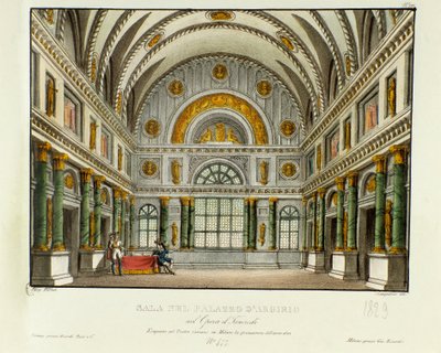 Vista del palazzo del re di Siracusa Argirio Scenografia per la rappresentazione a Milano nel 1829 dell