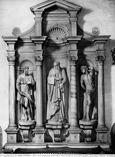 Altare, Cappella Montefeltro (marmo) da Alessandro Vittoria