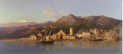 Veduta di Taormina, Sicilia, con l