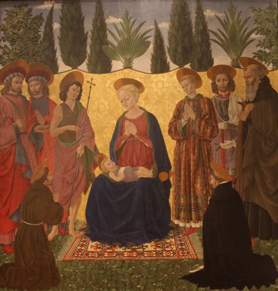 Maria e il bambino con otto santi da Alesso Baldovinetti