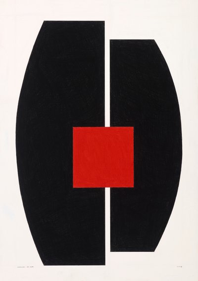 Quadrato Rosso su Nero da Alex Dunn