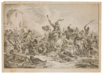 Battaglia tra i Georgiani e le Tribù di Montagna da Alexander Orlowski