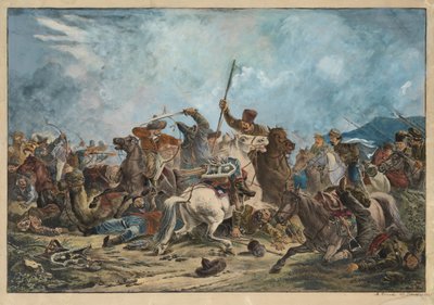 Kirghisi e cosacchi - Battaglia tra Kirghisi e Cosacchi da Alexander Orlowski