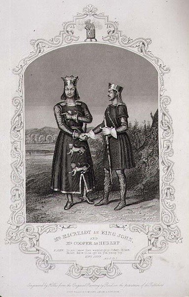 Mr Macready come Re Giovanni e Mr Cooper come Hubert, Atto III Scena 3 di 