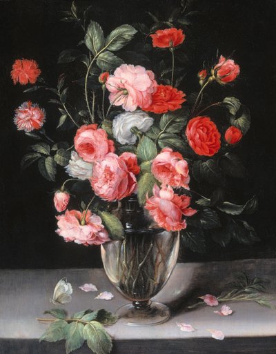 Natura morta con fiori in un vaso di vetro da Alexander Adriaenssen