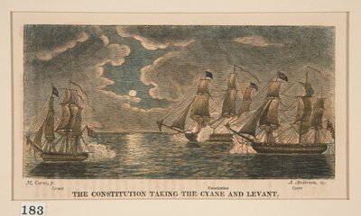 La Costituzione che Prende la Cyane e Lavant, una di una serie di otto da Alexander Anderson
