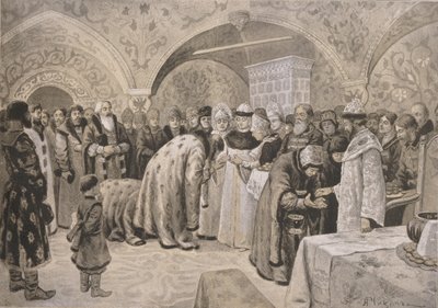 Benvenuto alla zarina dopo i Mattutini di Pasqua da Alexander Andreyevich Chikin