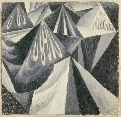 Composizione cubo-futurista in grigio e bianco, 1916 da Alexander Bogomazov